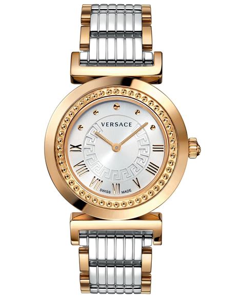 versace stainless steel watch womens|More.